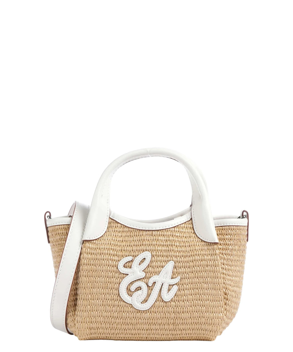 Mini tas Emporio Armani van gevlochten stro