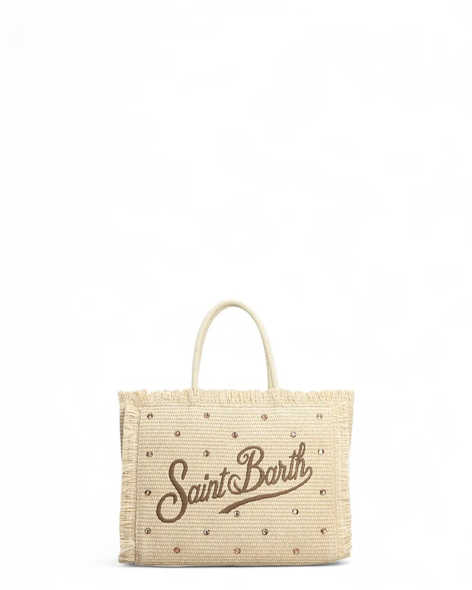 Borsa Colette in Rafia Marrone con Perline-Mc2 Saint Barth-Borse a mano-Vittorio Citro Boutique