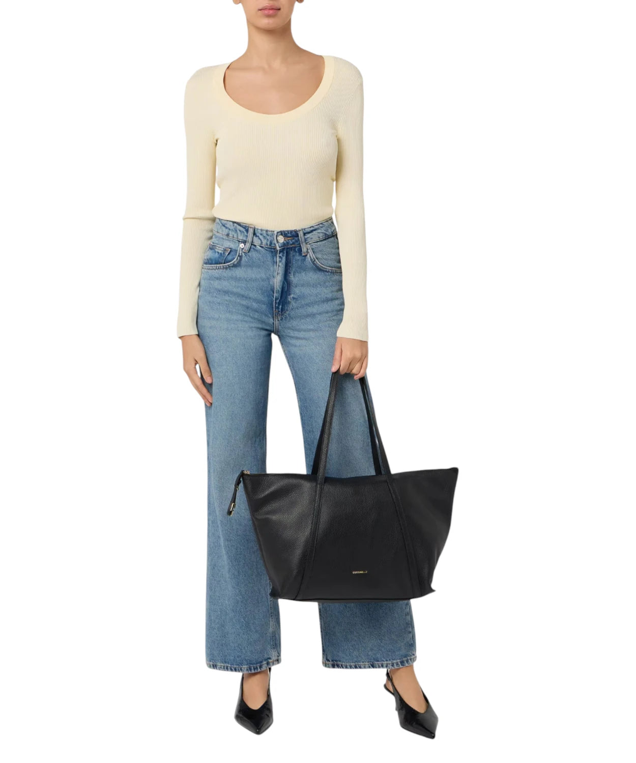 Borsa Shopper Coccinelle Nory in Pelle con Zip