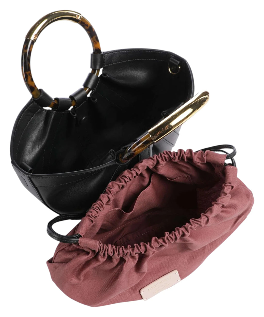 Coccinelle Shell Mini Leather Crossbody Bag