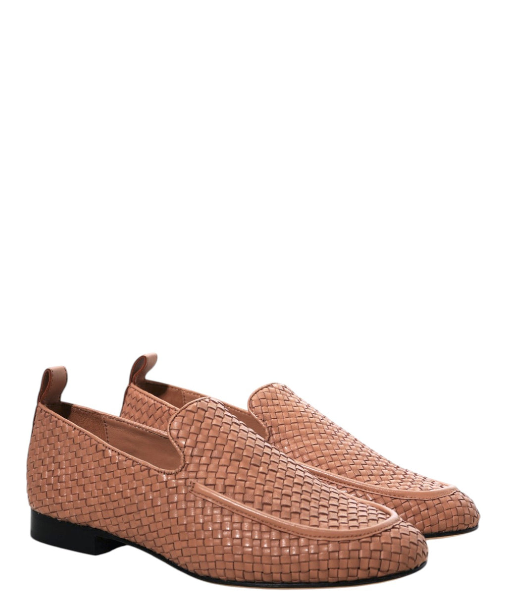 Women's woven leather loafers JVAM