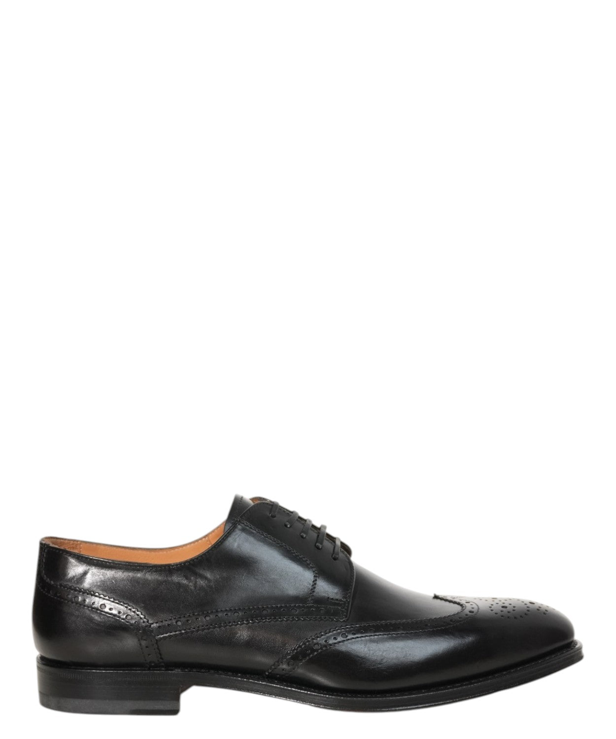 Elegant Derby Leather Brogue with Swallowtail Detail