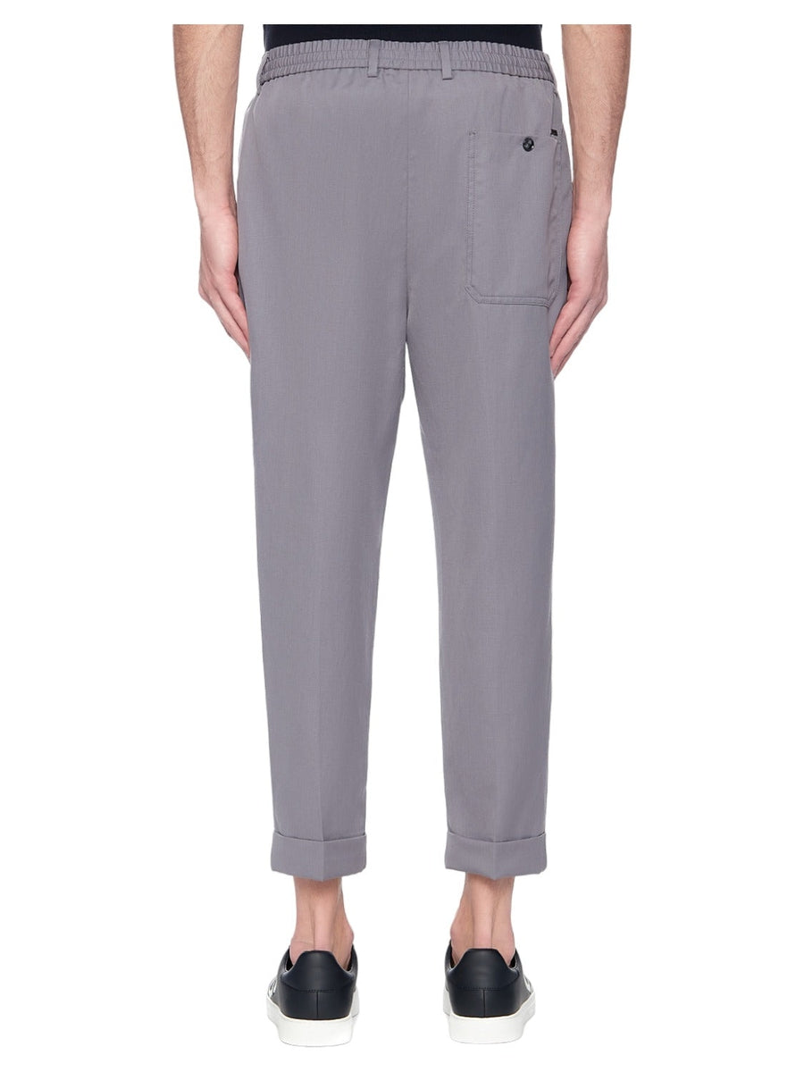 Pantaloni in lana naturale e lino-Pantaloni-Emporio Armani-Vittorio Citro Boutique