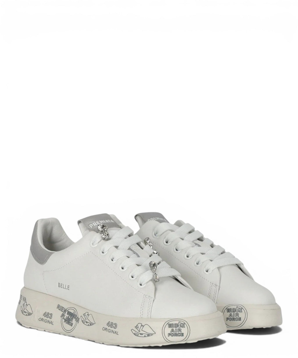 Sneaker Premiata Belle 7447K ze skóry z kryształkami Strass