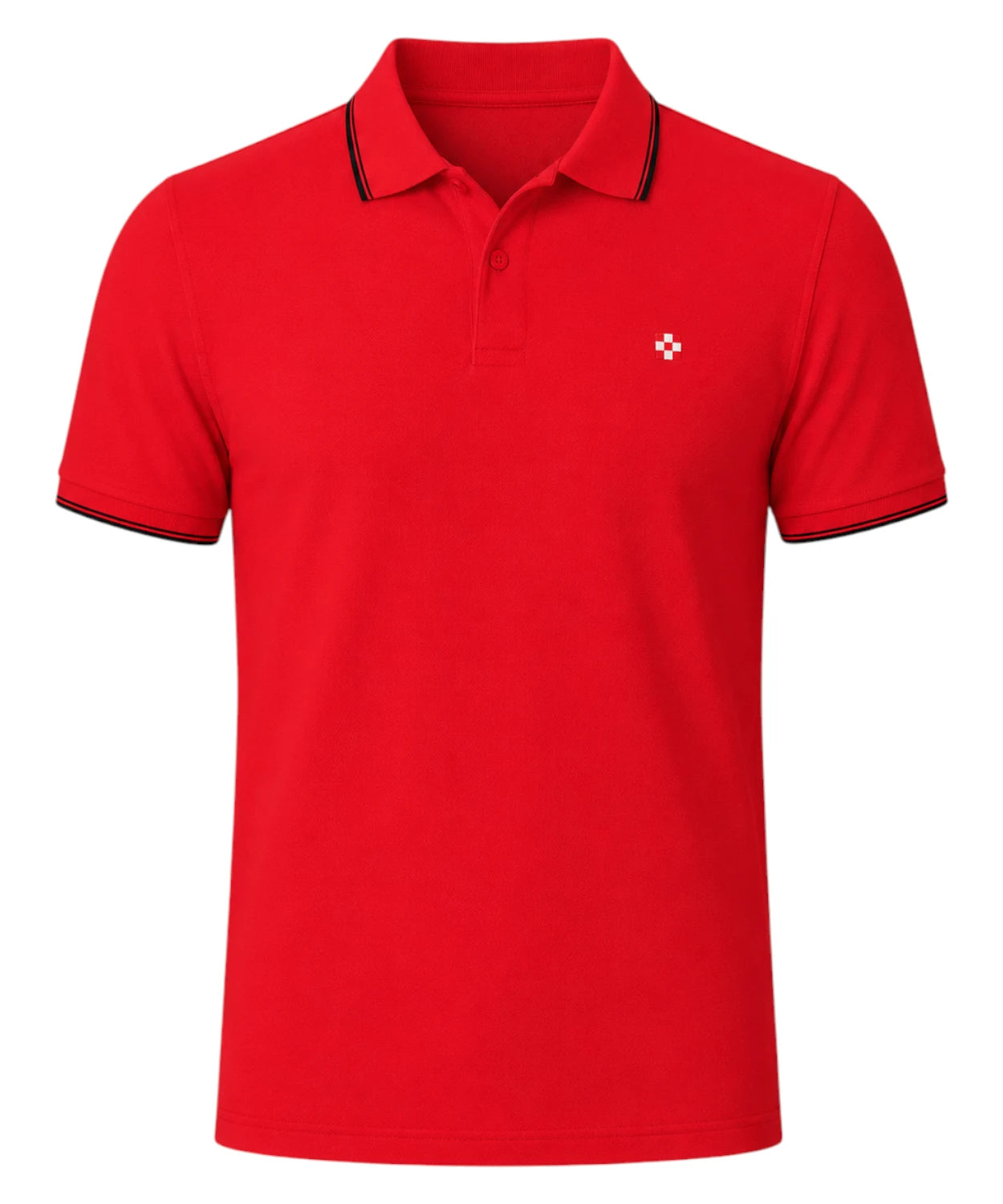 Piquet polo shirt with st. barth check