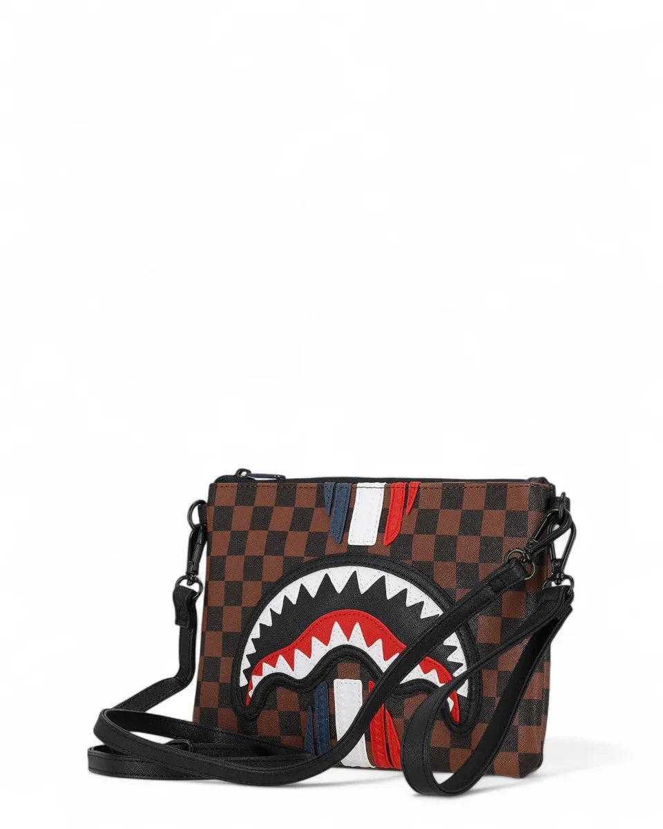 Pochette Uomo Machine Française Marrone/Nero-Sprayground-Pochette-Vittorio Citro Boutique