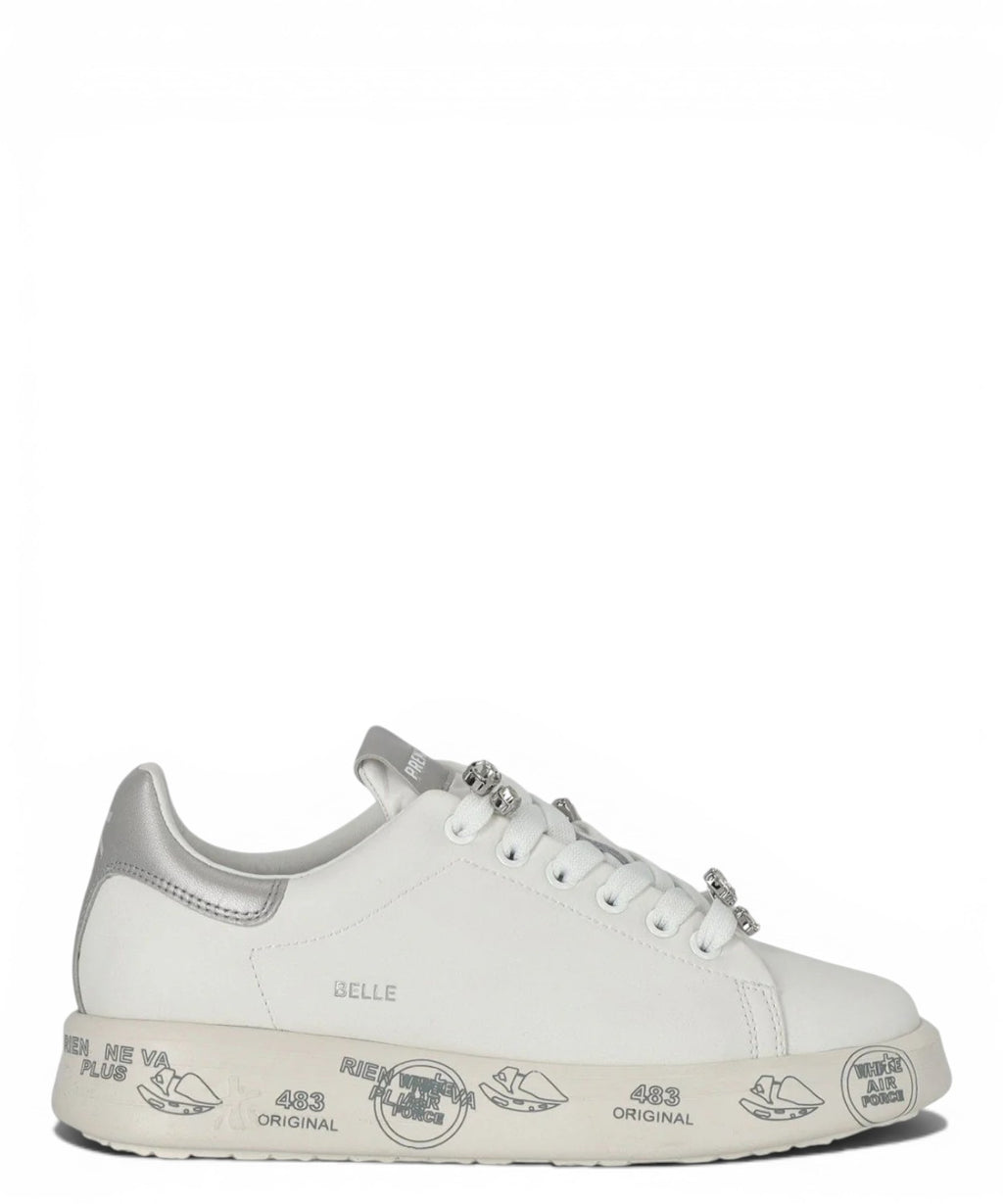 Sneaker Premiata Belle 7447K ze skóry z kryształkami Strass