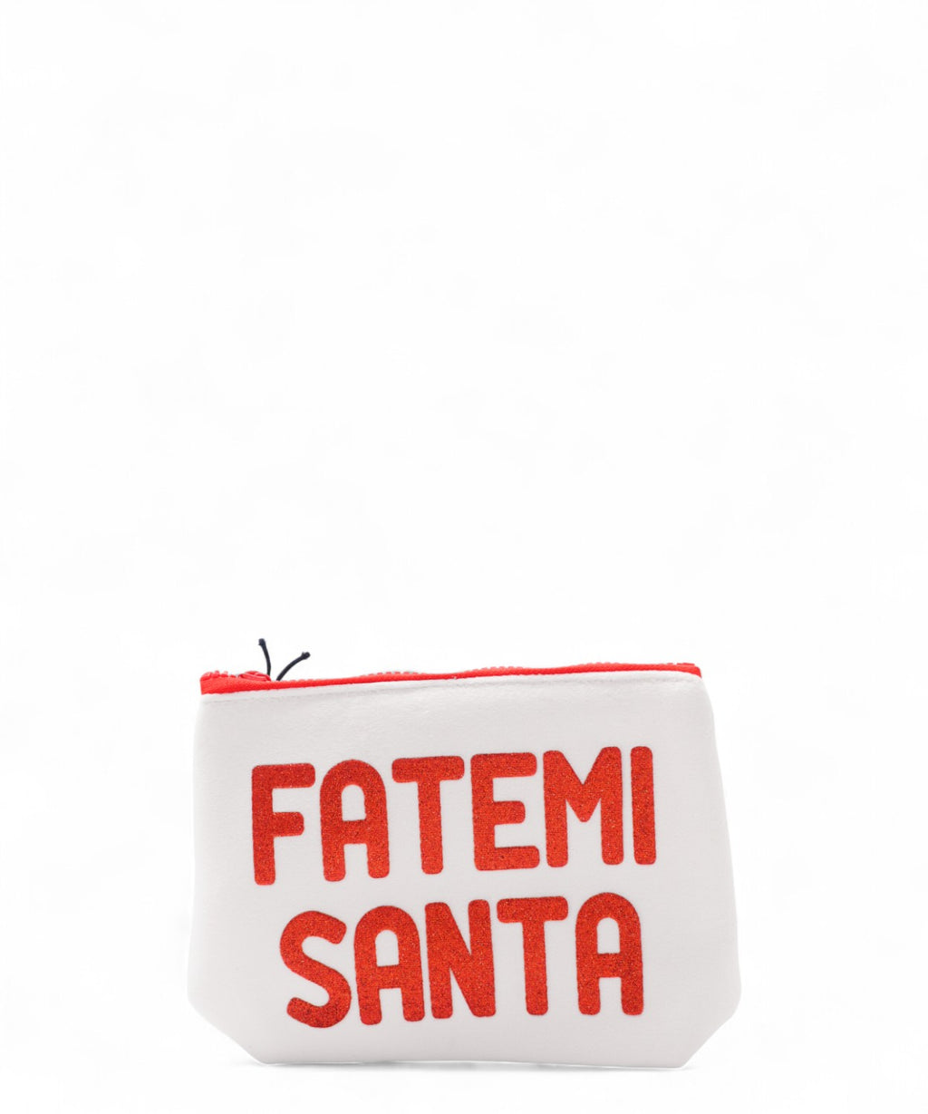 Pochette Aline con stampa FATEMI SANTA e zip-Mc2 Saint Barth-Pochette-Vittorio Citro Boutique