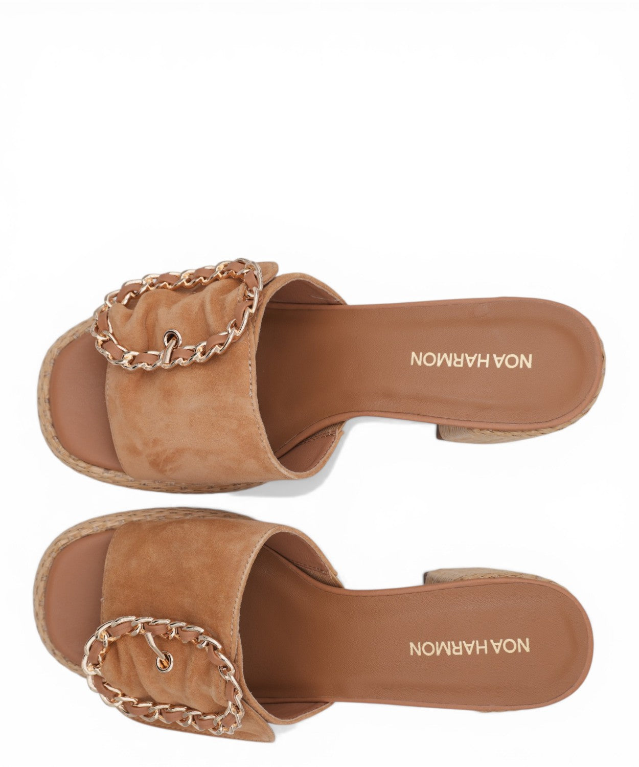 Women's suede mules with wooden heel Cielo Noa Harmon