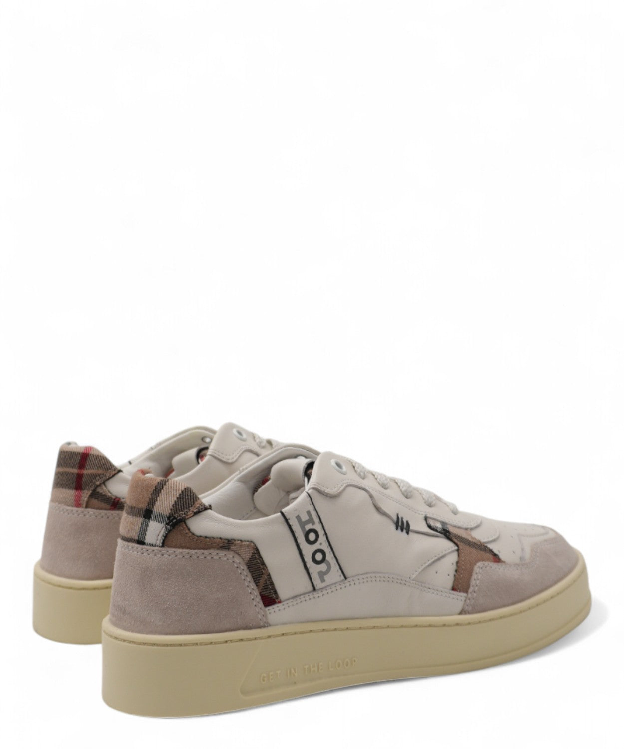 Sneakers Ho’op Start Scottish Beige in Pelle-HO'OP-Sneakers-Vittorio Citro Boutique