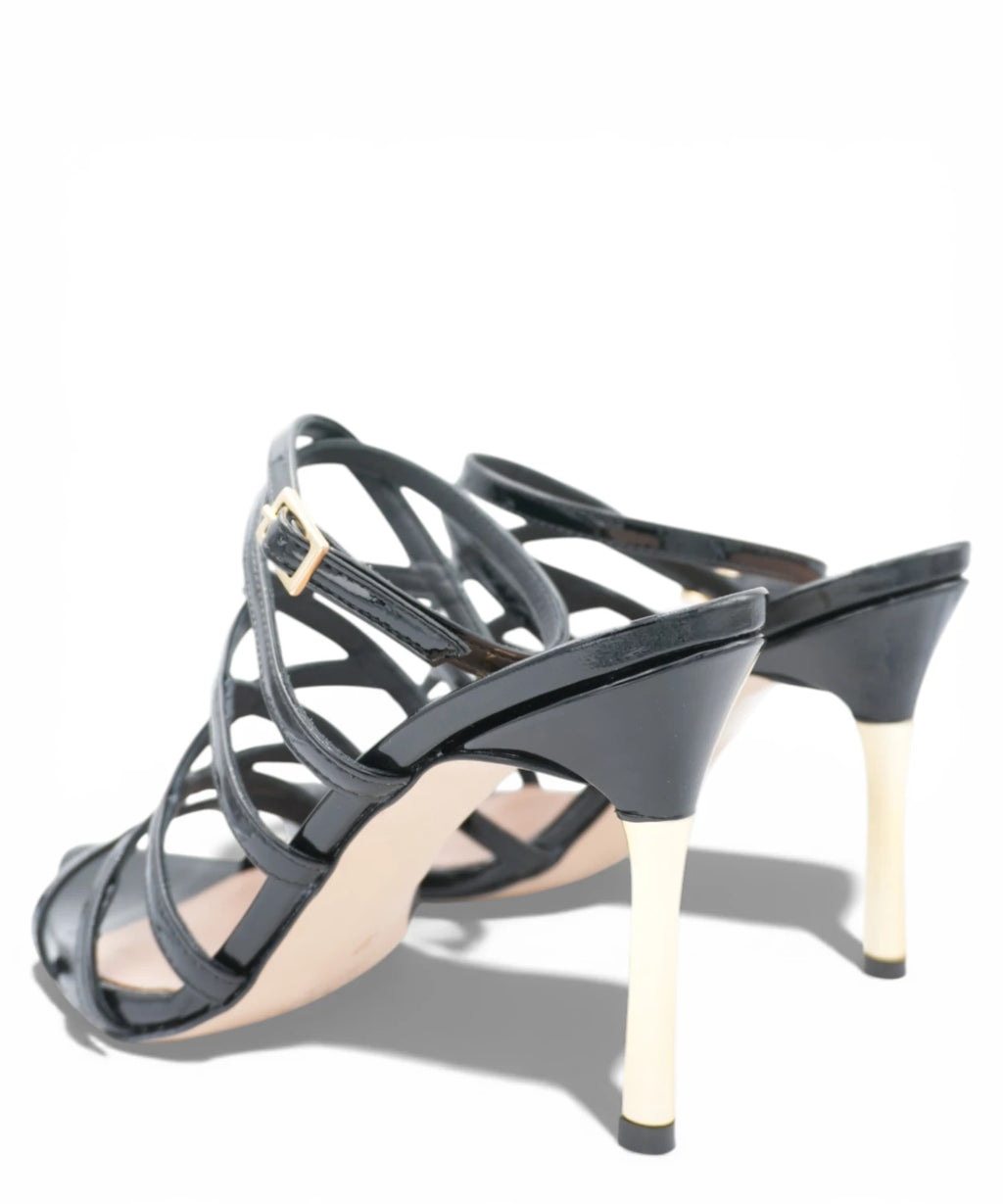 Patent Leather Sandals with 10 cm Heel - Vittorio Citro