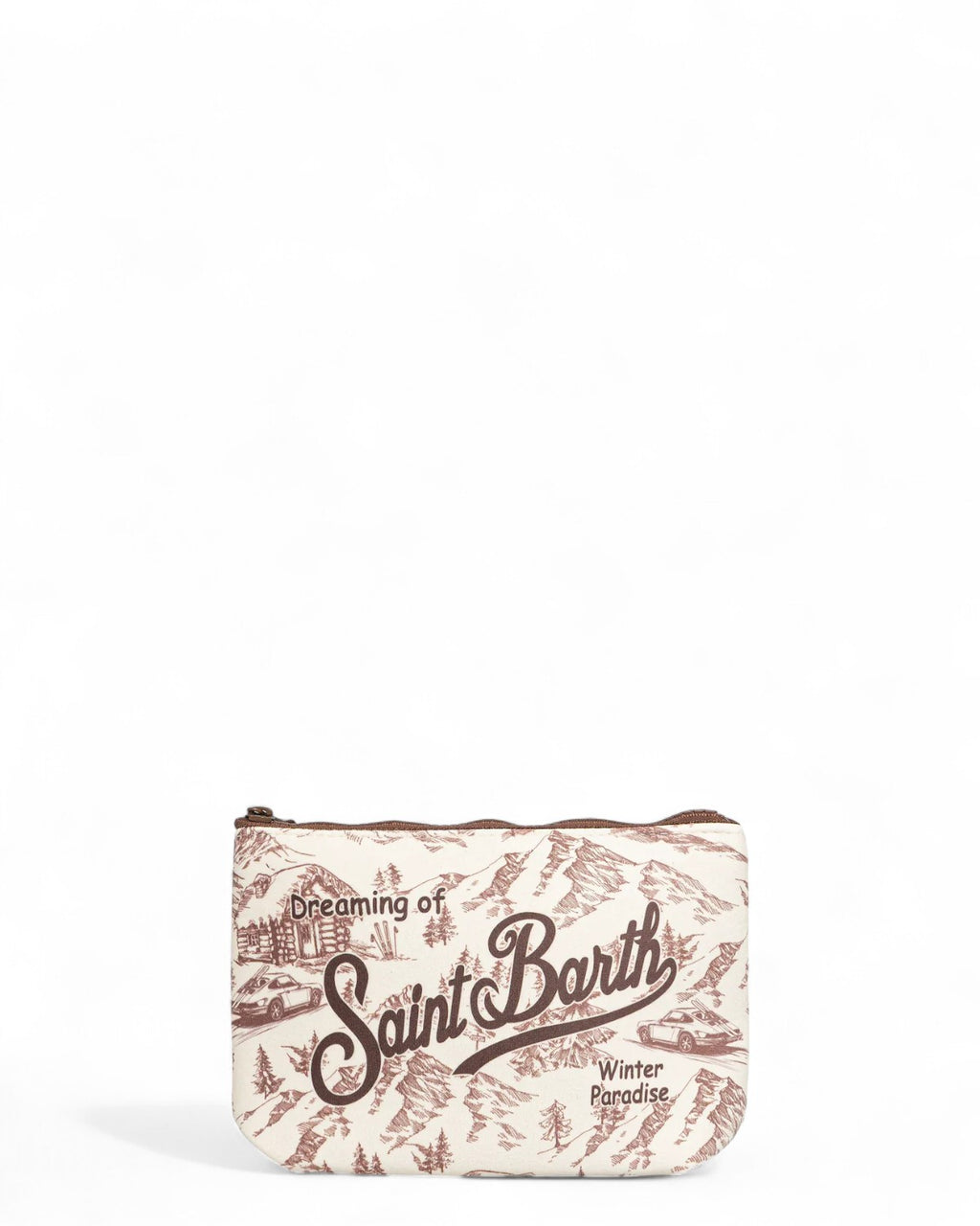 Pochette Aline con stampa logo e zip-Mc2 Saint Barth-Pochette-Vittorio Citro Boutique