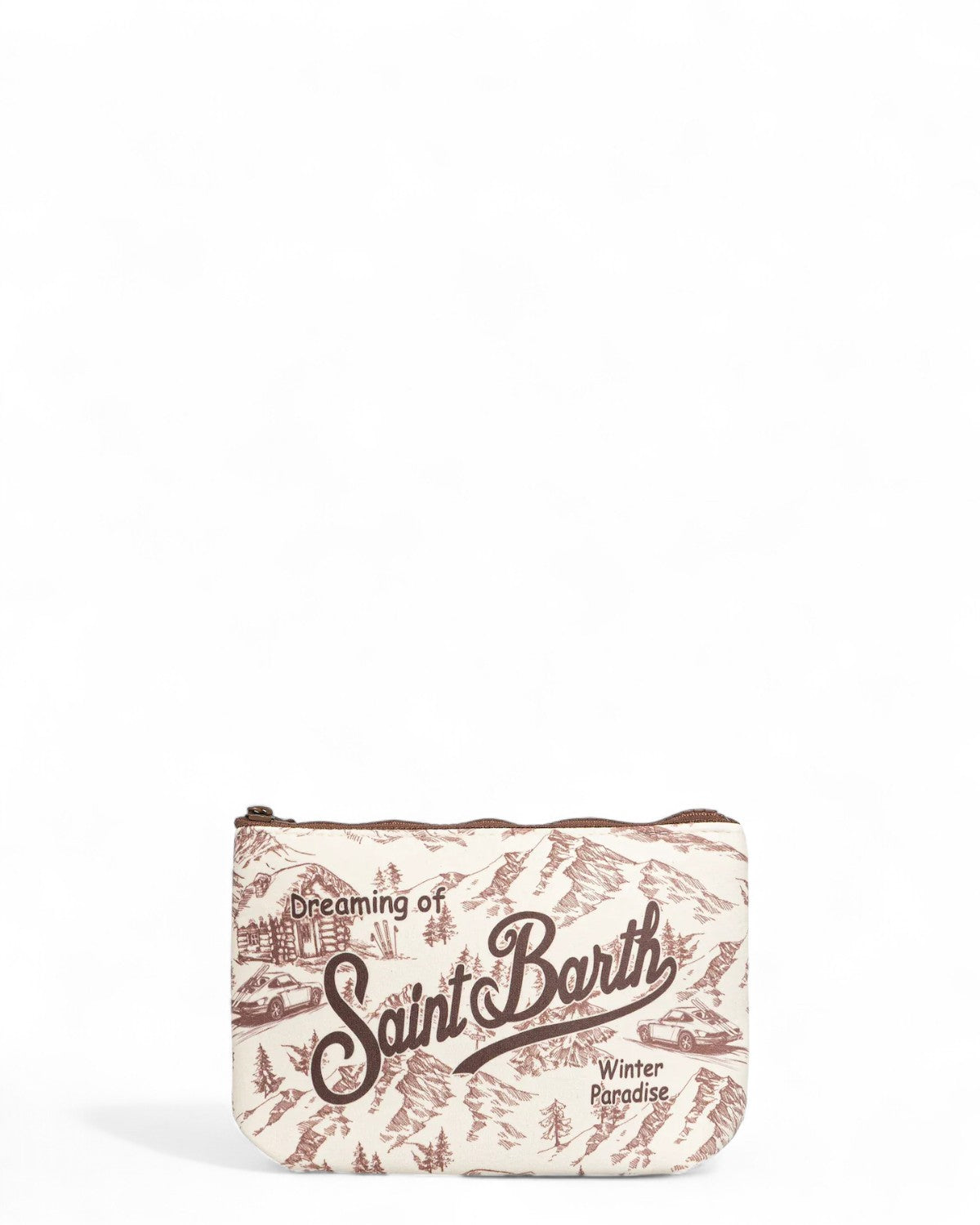 Pochette Aline con stampa logo e zip-Mc2 Saint Barth-Pochette-Vittorio Citro Boutique