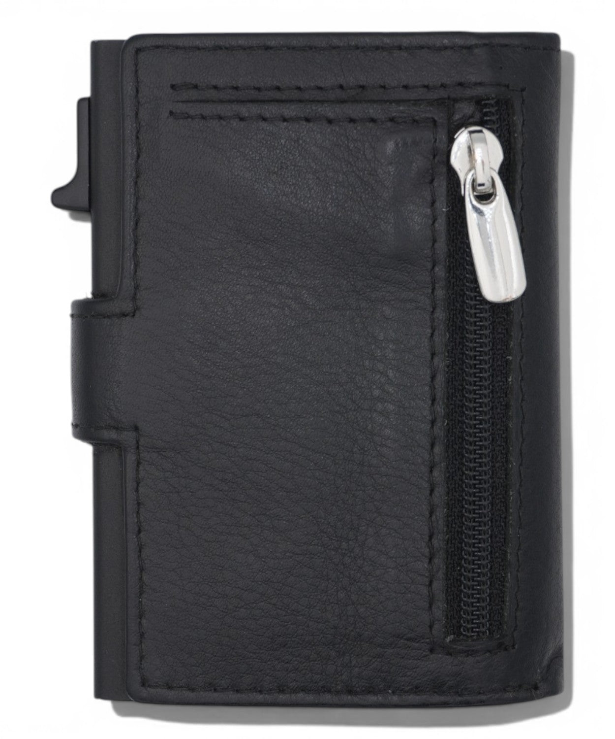 Men's Compact Leather RFID Wallet with Zip and Slide