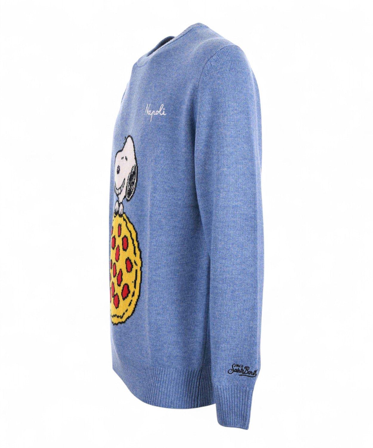 Maglione Heron in misto cashmere con ricamo Snoopy Napoli-Mc2 Saint Barth-Maglieria-Vittorio Citro Boutique