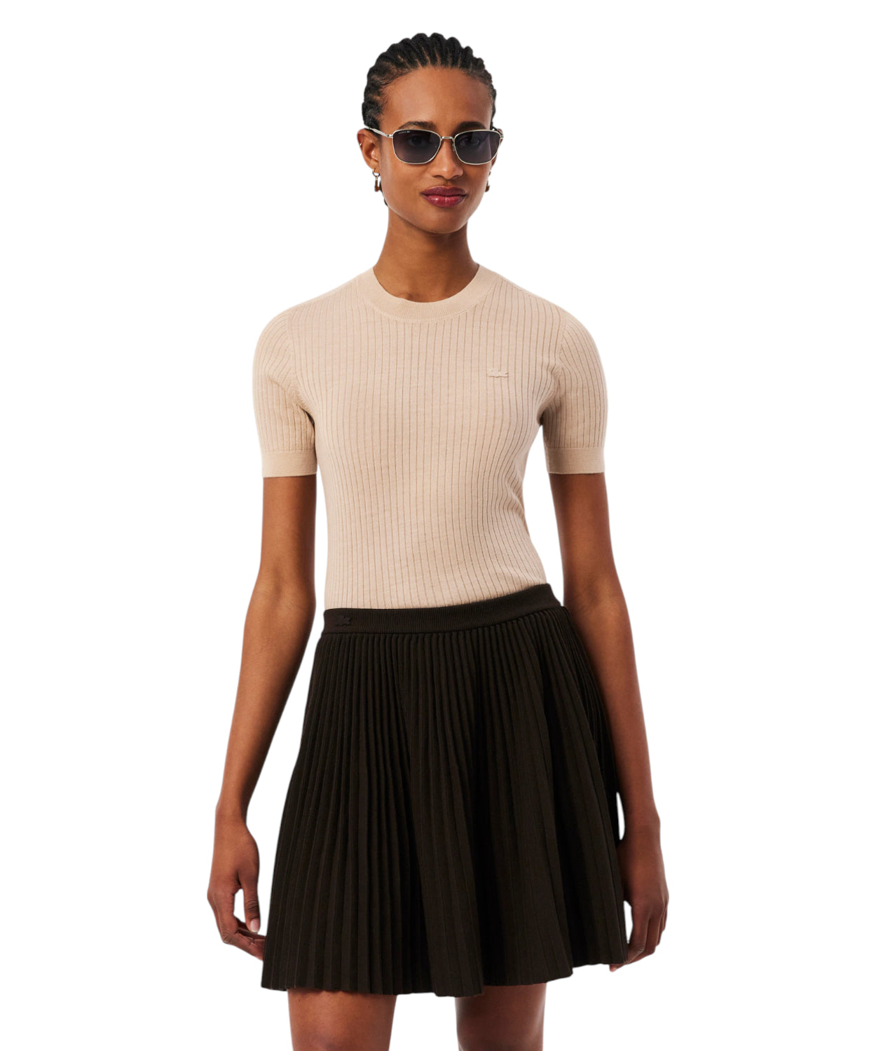 Maglione Donna Lana Merinos a Coste Senza Cuciture