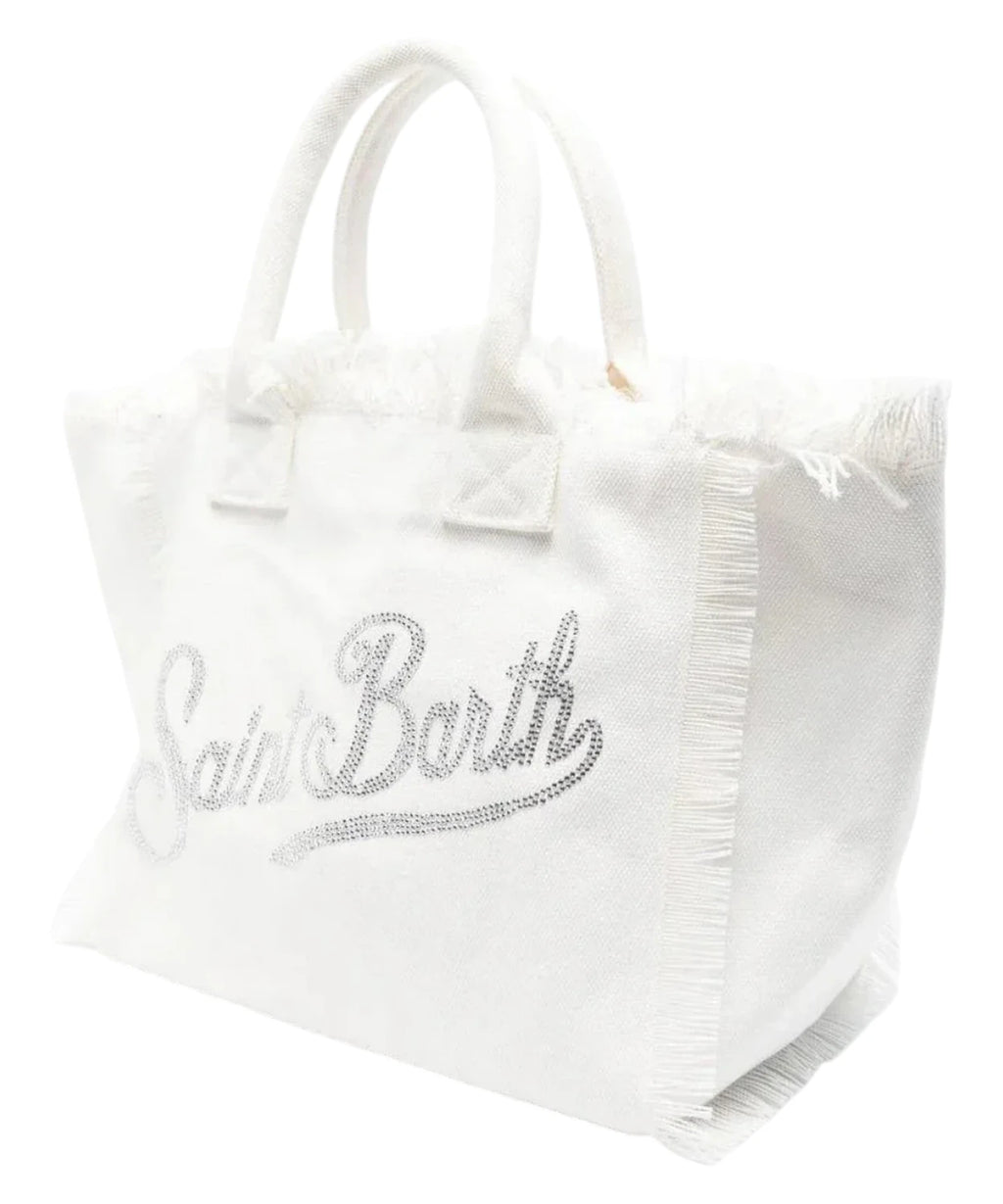 MC2 Saint Barth Vanity v plátně s logem a kamínky Strass