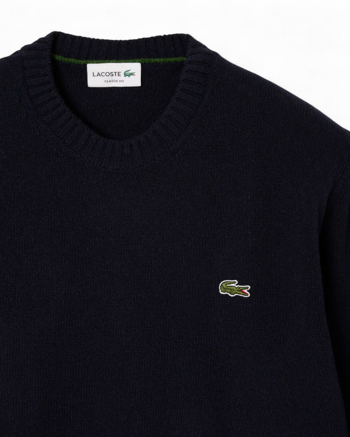 Maglione a Girocollo in Lana Cardata-LACOSTE-Maglieria-Vittorio Citro Boutique