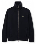 Lacoste Maglione a Collo Alto in Lana Cardata con Zip