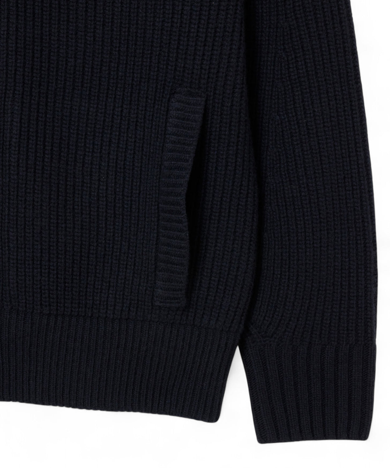 Lacoste Maglione a Collo Alto in Lana Cardata con Zip