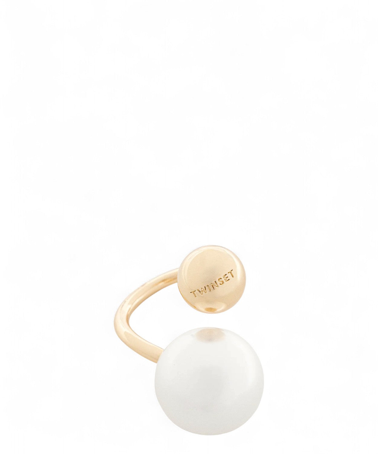 Anello New Gold Twinset con Perla e Dettagli in Vetro-Twinset-ANELLI-Vittorio Citro Boutique