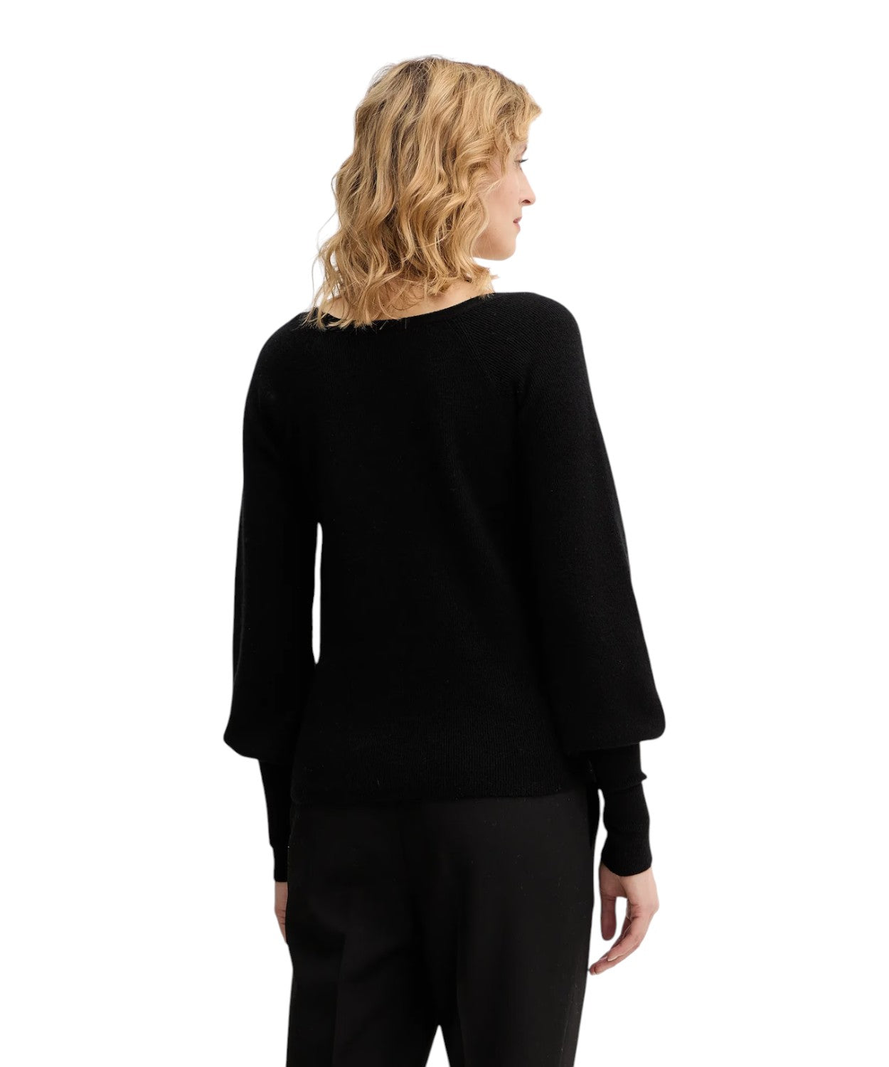 Maglia Coste Twinset con Dettaglio in Pizzo