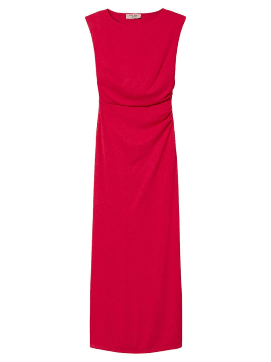 Abito lungo con arricciatura-Twinset-Abiti-Vittorio Citro Boutique