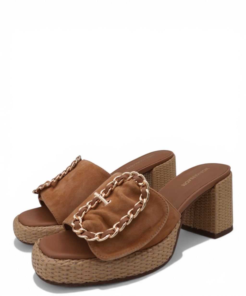 Women's suede mules with wooden heel Cielo Noa Harmon