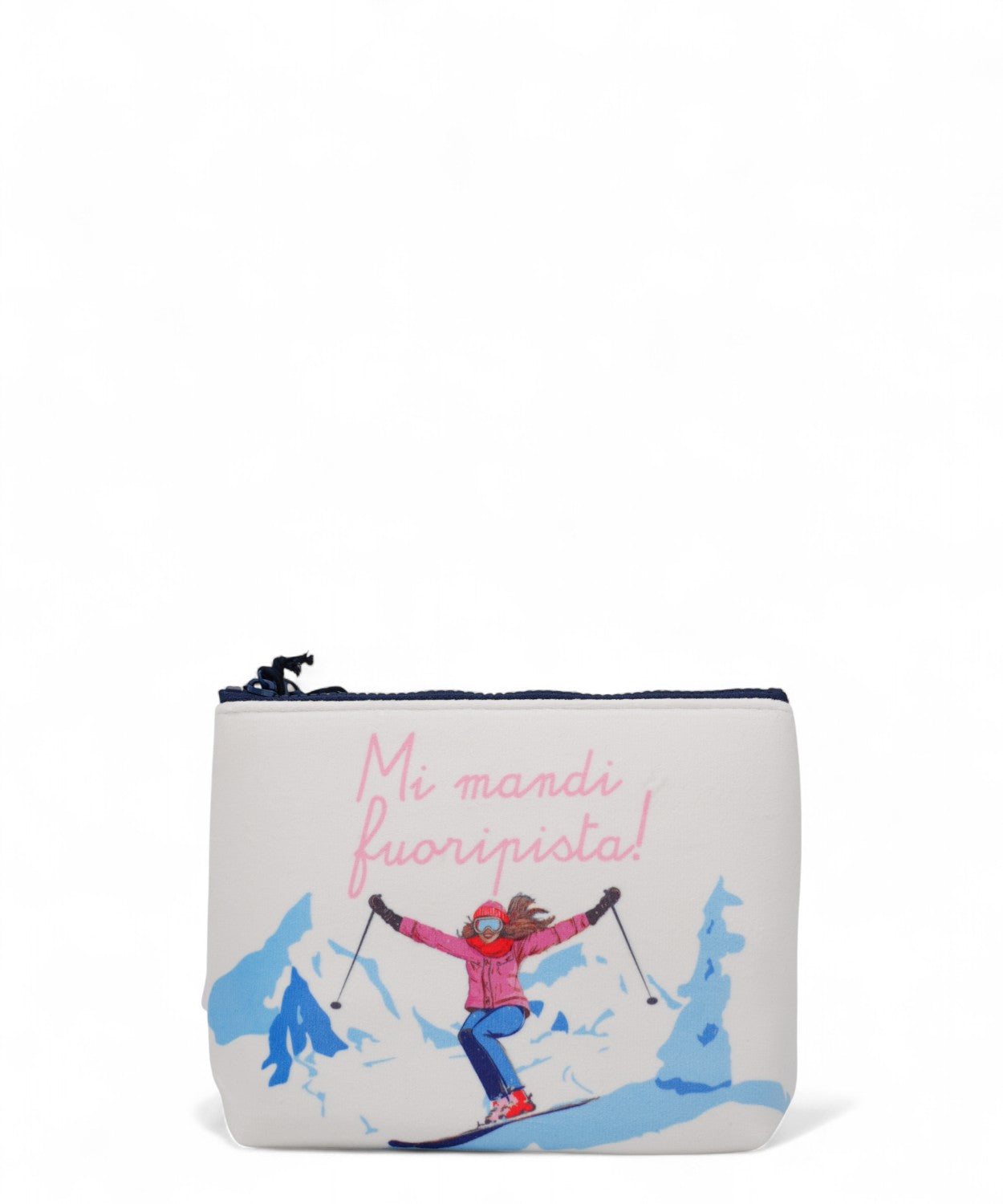 Pochette Aline con stampa e zip