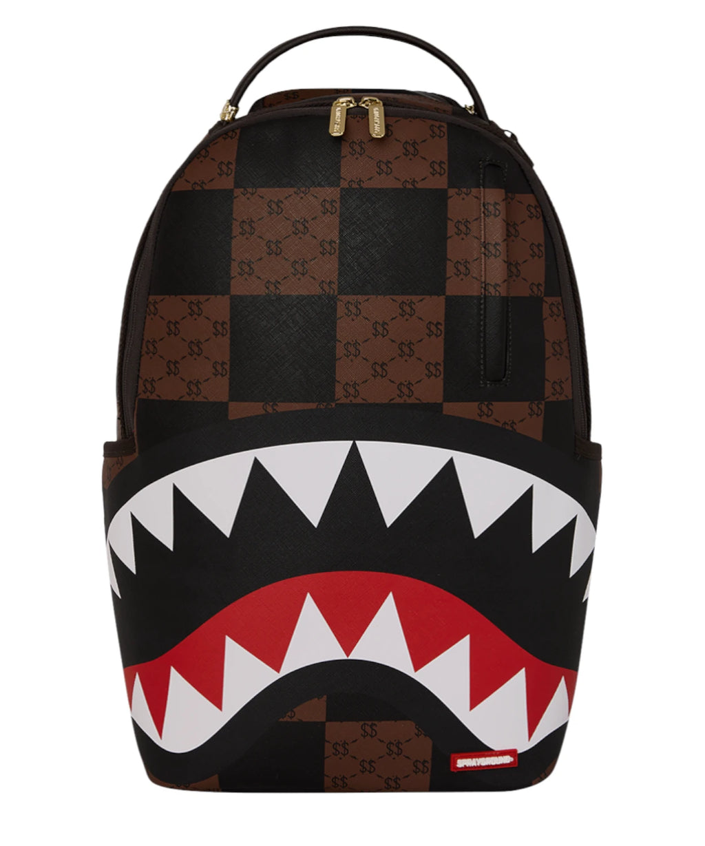 Sprayground Enlarged Check Paris Backpack with Laptop Holder