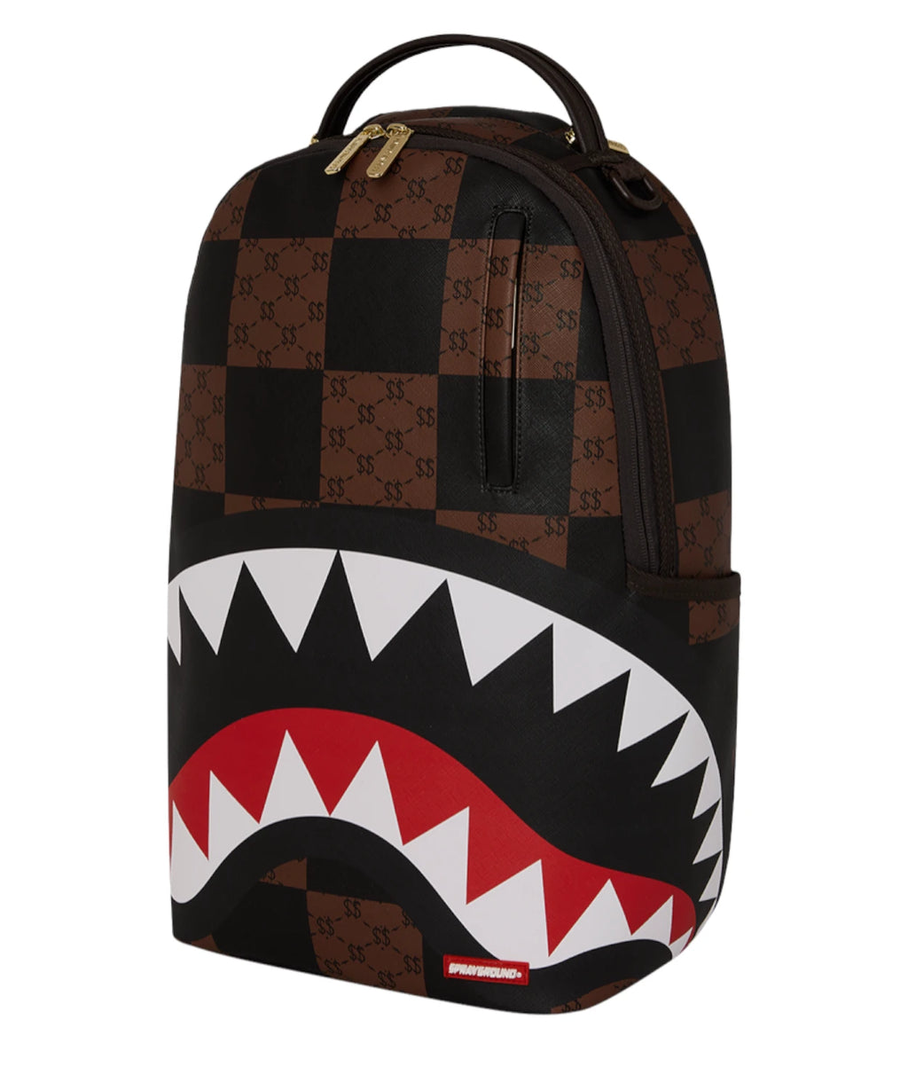 Sprayground Enlarged Check Paris Backpack with Laptop Holder