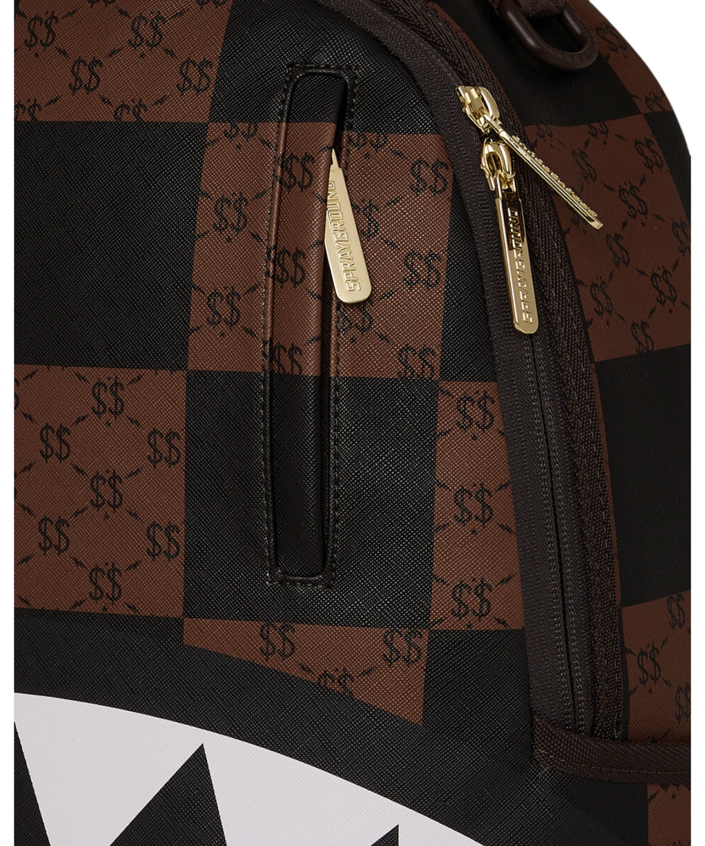 Sprayground Enlarged Check Paris Backpack with Laptop Holder