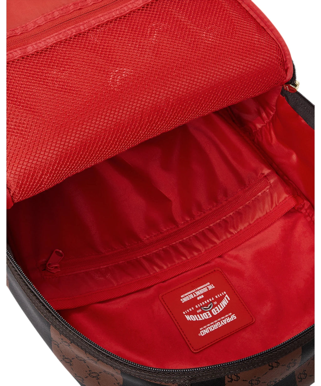 Sprayground Enlarged Check Paris Backpack with Laptop Holder
