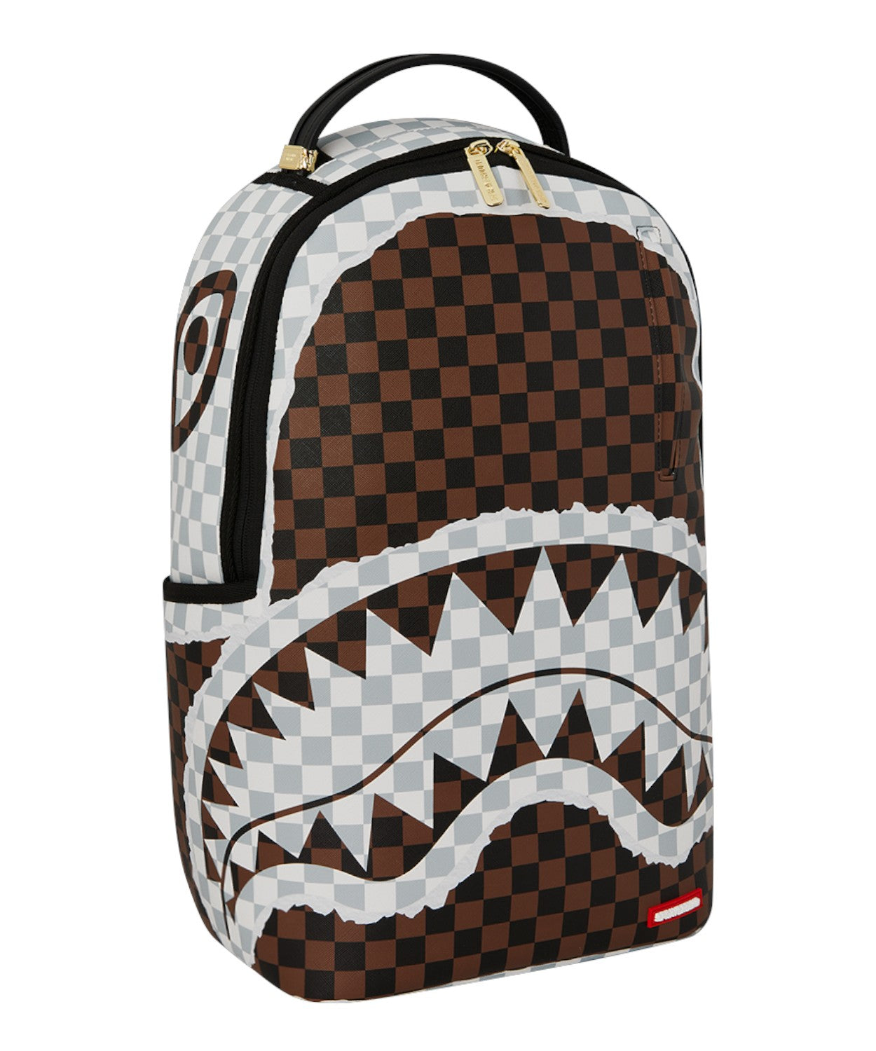 Sprayground Cream Brown Tear Check Backpack