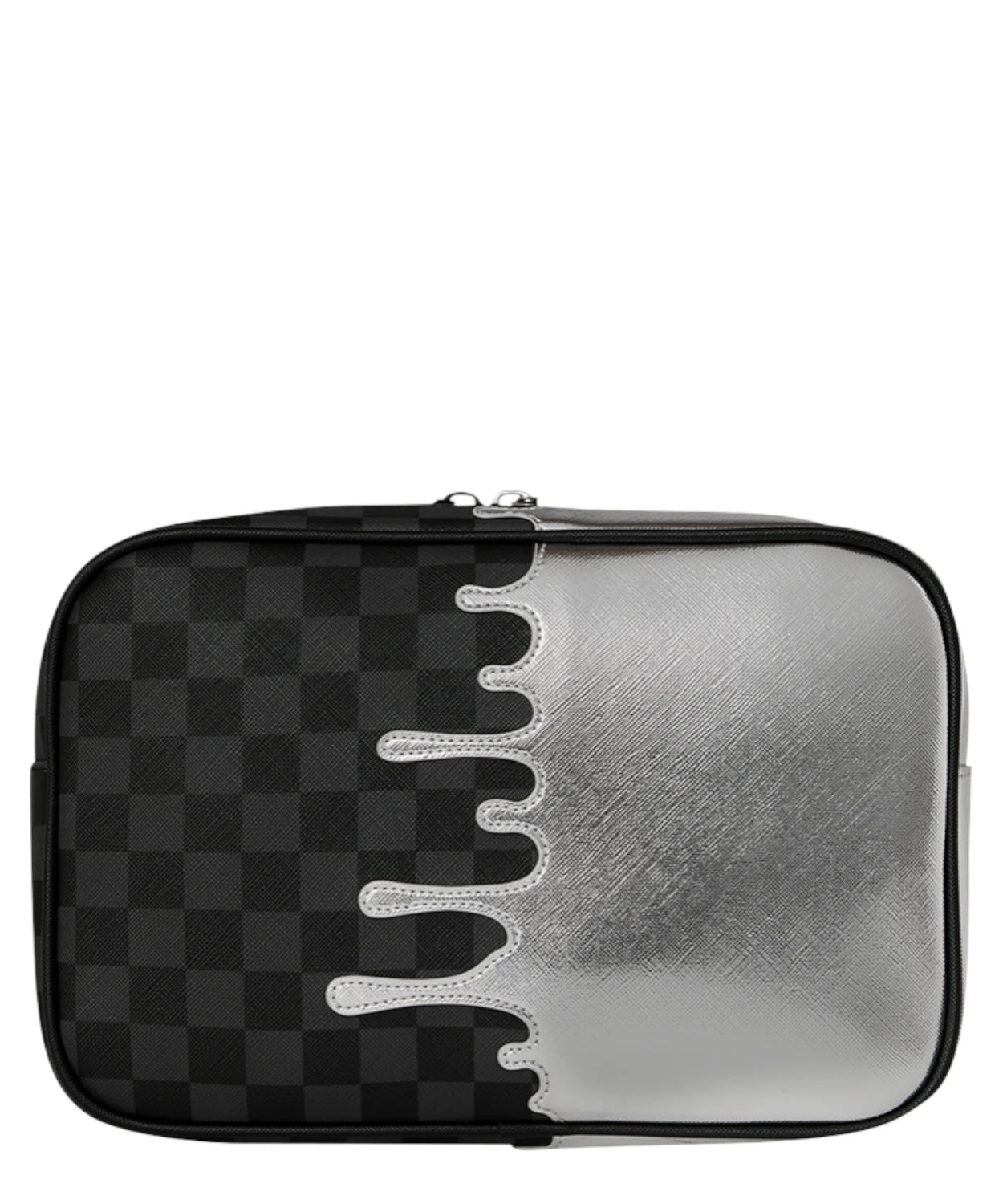 Beauty Case Sprayground Silver Side Drip Black Check