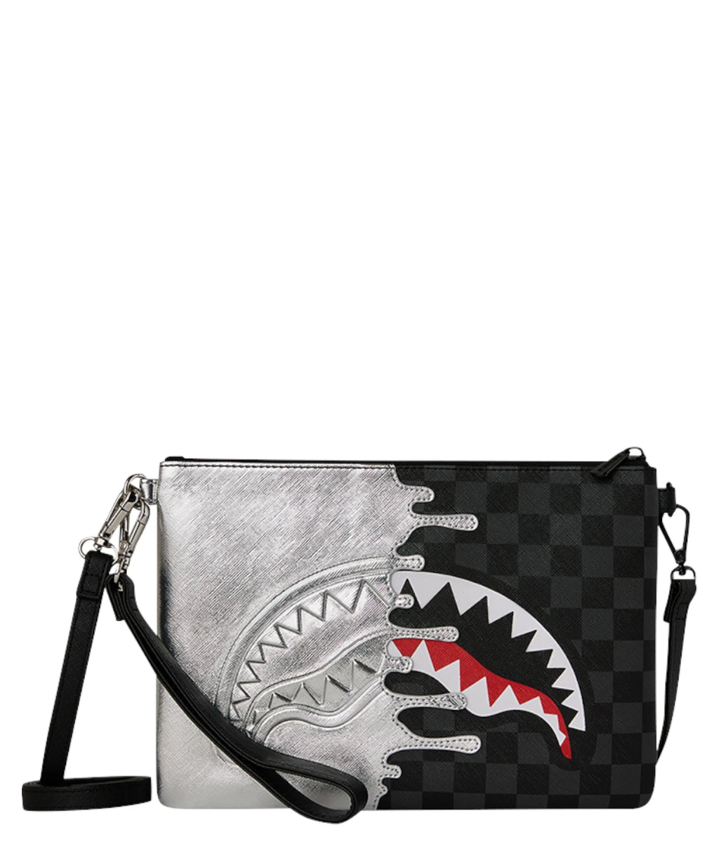 Sprayground Black Check Crossbody Pouch