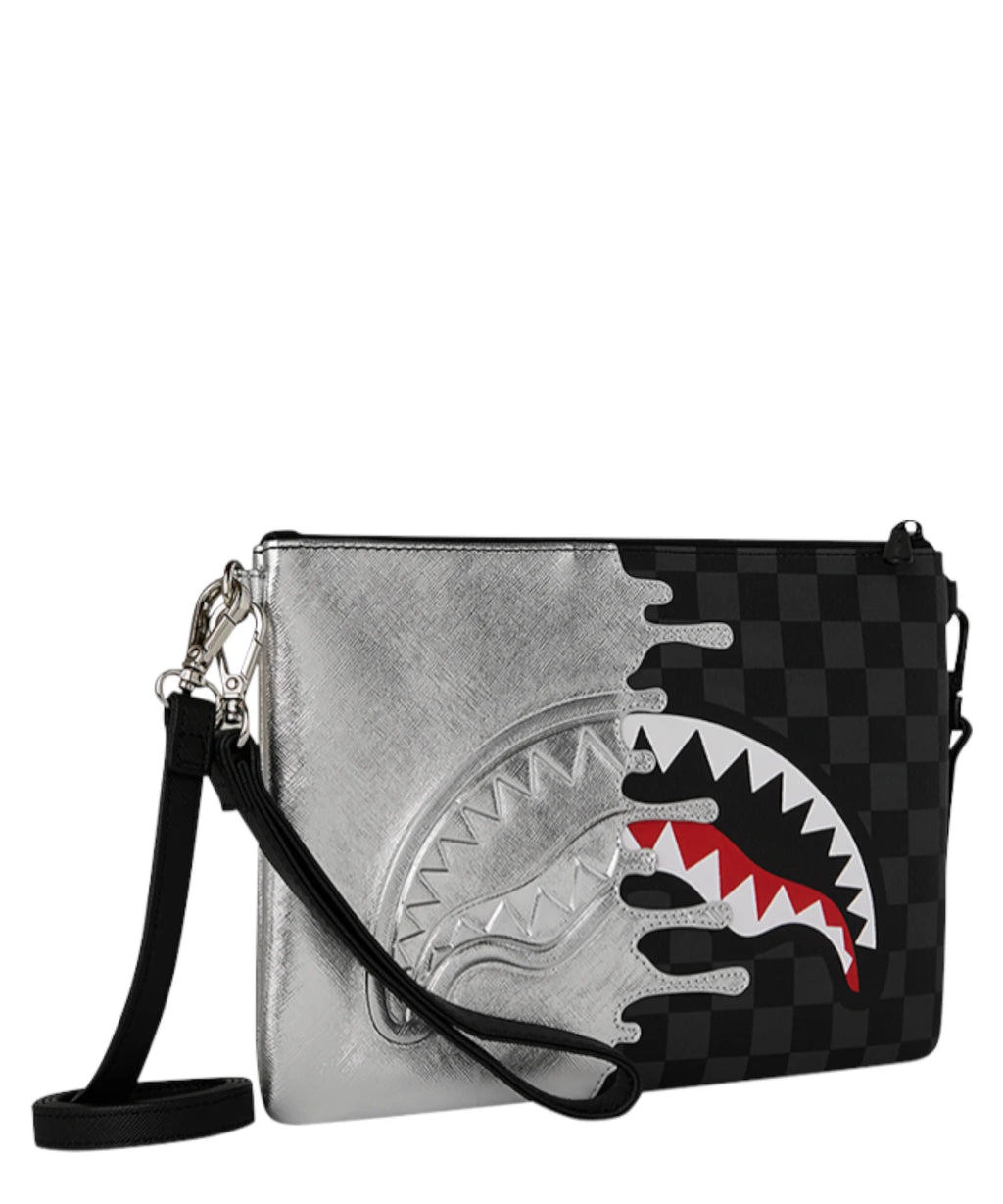 Sprayground Black Check Crossbody Pouch