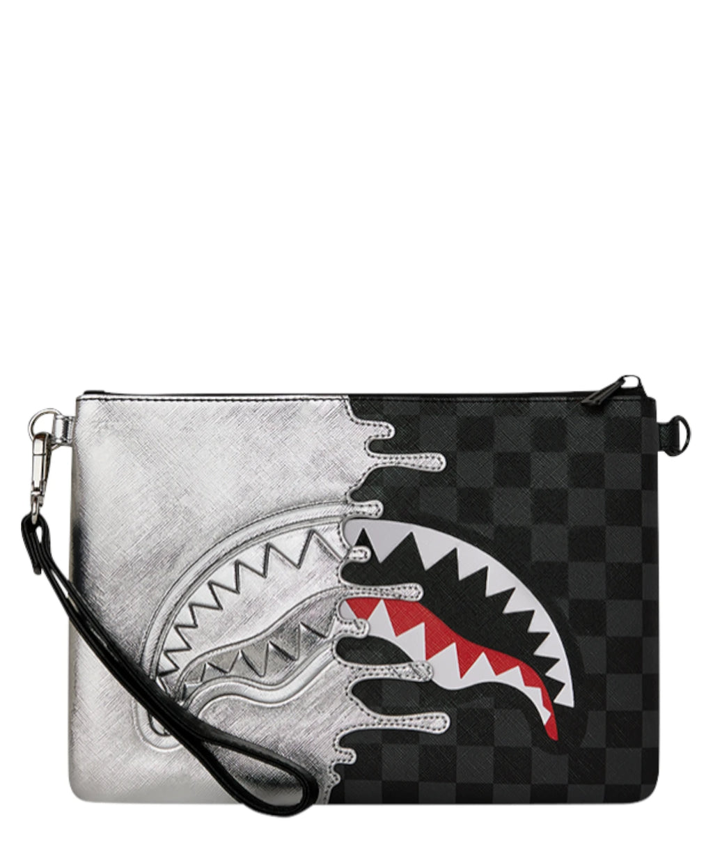 Sprayground Black Check Crossbody Pouch