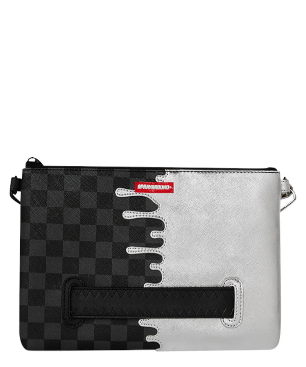 Sprayground Black Check Crossbody Pouch
