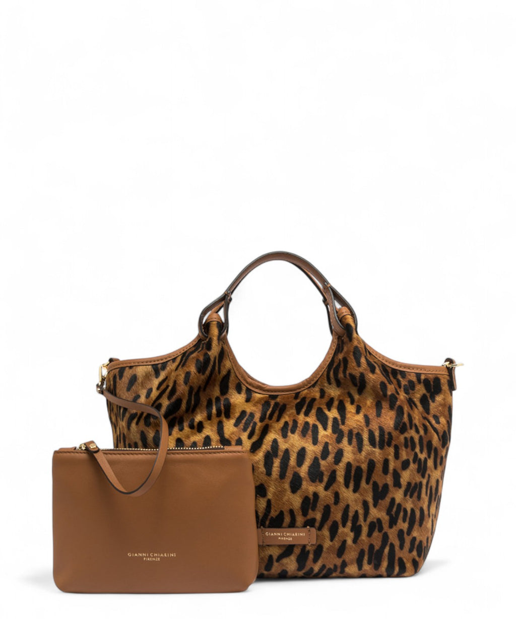Gianni Chiarini Borsa Dua in Pelle Effetto Cavallino