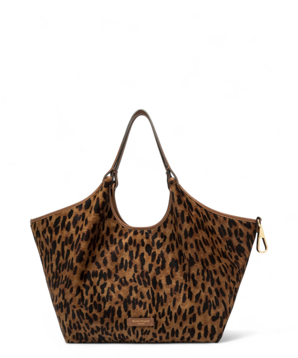 Gianni Chiarini Dua Big Borsa a Spalla in Pelle Effetto Cavallino