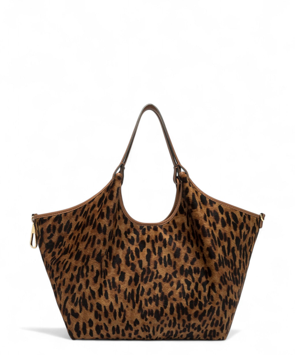 Gianni Chiarini Dua Big Borsa a Spalla in Pelle Effetto Cavallino