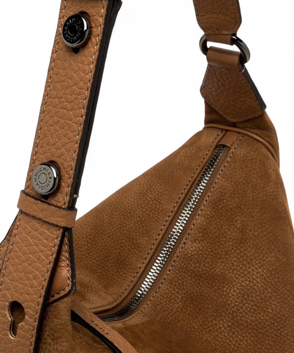 Gianni Chiarini Borsa Charlotte Big a Spalla in Pelle Nabuk