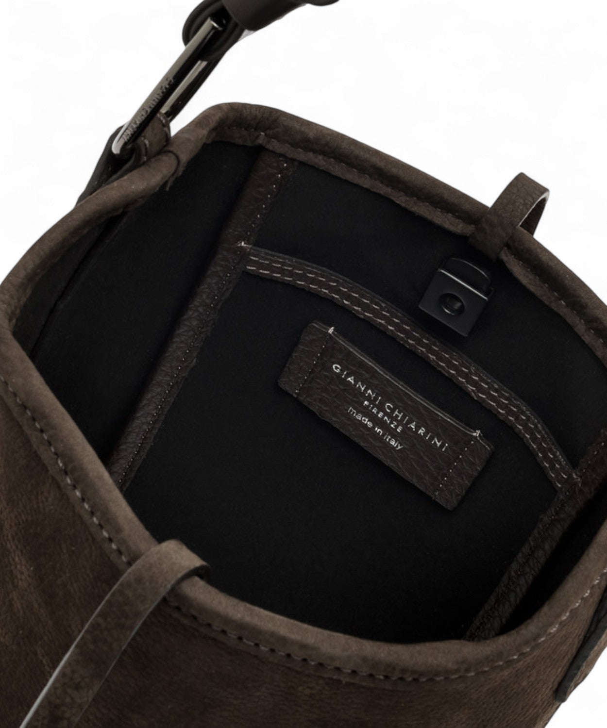 Gianni Chiarini Borsa Eliana Mini in Suede con Manico Intrecciato