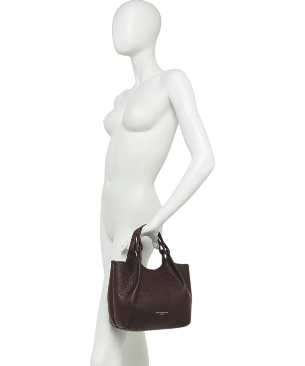 Borsa Dua Mini in Pelle a Grana Maxi-Gianni Chiarini-Borse a mano-Vittorio Citro Boutique