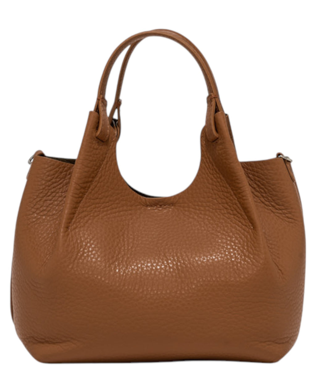Borsa Dua Mini in Pelle a Grana Maxi-Gianni Chiarini-Borse a mano-Vittorio Citro Boutique