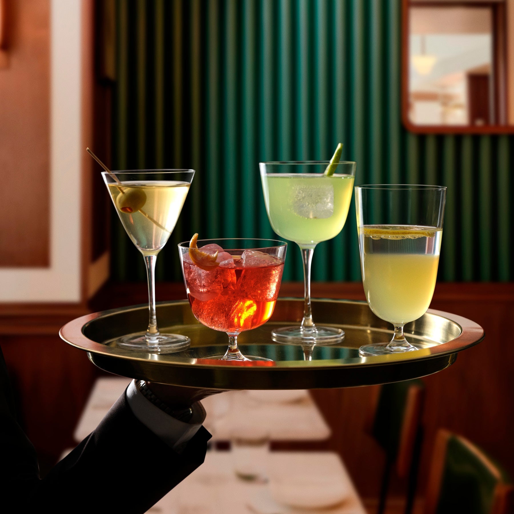 Set 6 Bicchieri Cocktail NUDE Bar/Giani Cristallo Gambo Lungo-NUDE EU-cocktail glass-Vittorio Citro Boutique