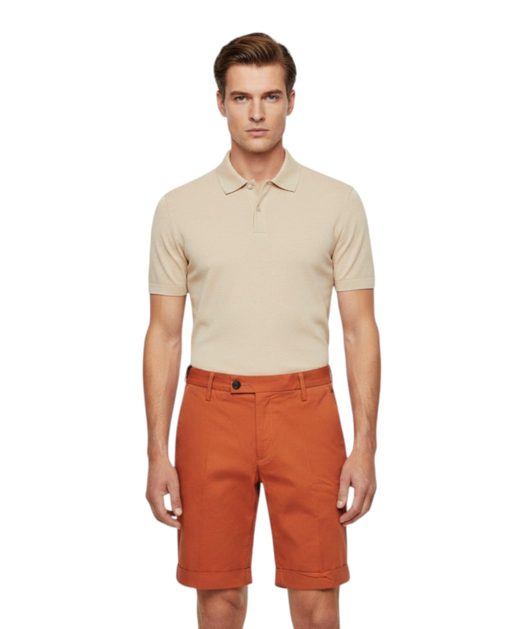 Bermuda Hombre Michael Coal en Algodón Pima Stretch