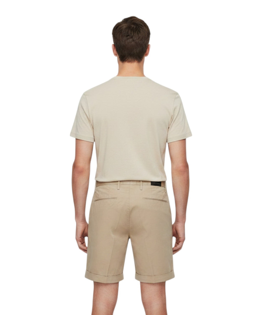 Men's Bermuda Shorts Michael Coal in Stretch Pima Cotton