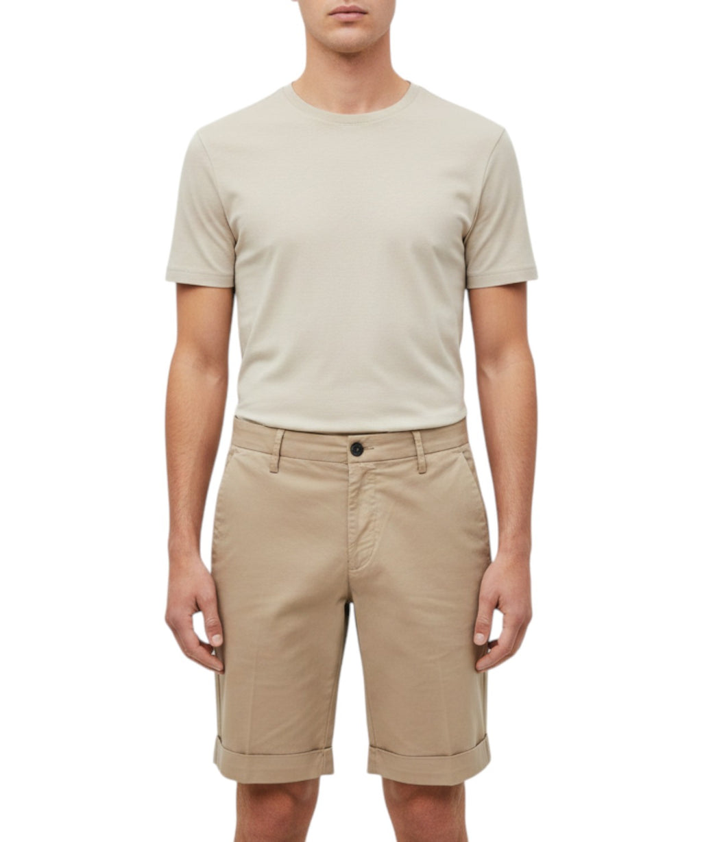 Men's Bermuda Shorts Michael Coal in Stretch Pima Cotton
